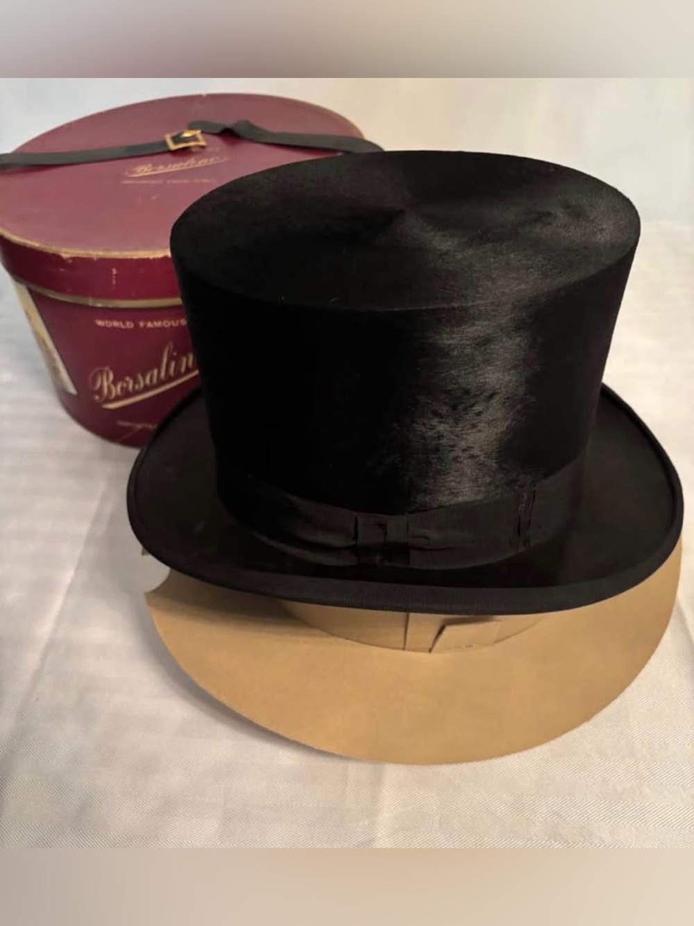 Beaver Felt Top Hat - Size 7 - Circa 1950โs